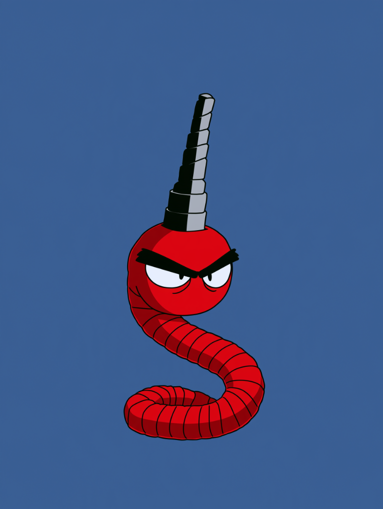 Drilled Red Mascot